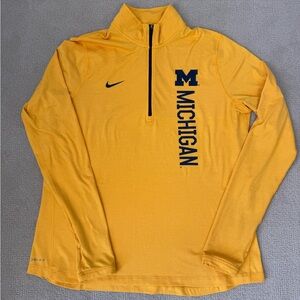 Nike Yellow Michigan Quarter-Zip Top